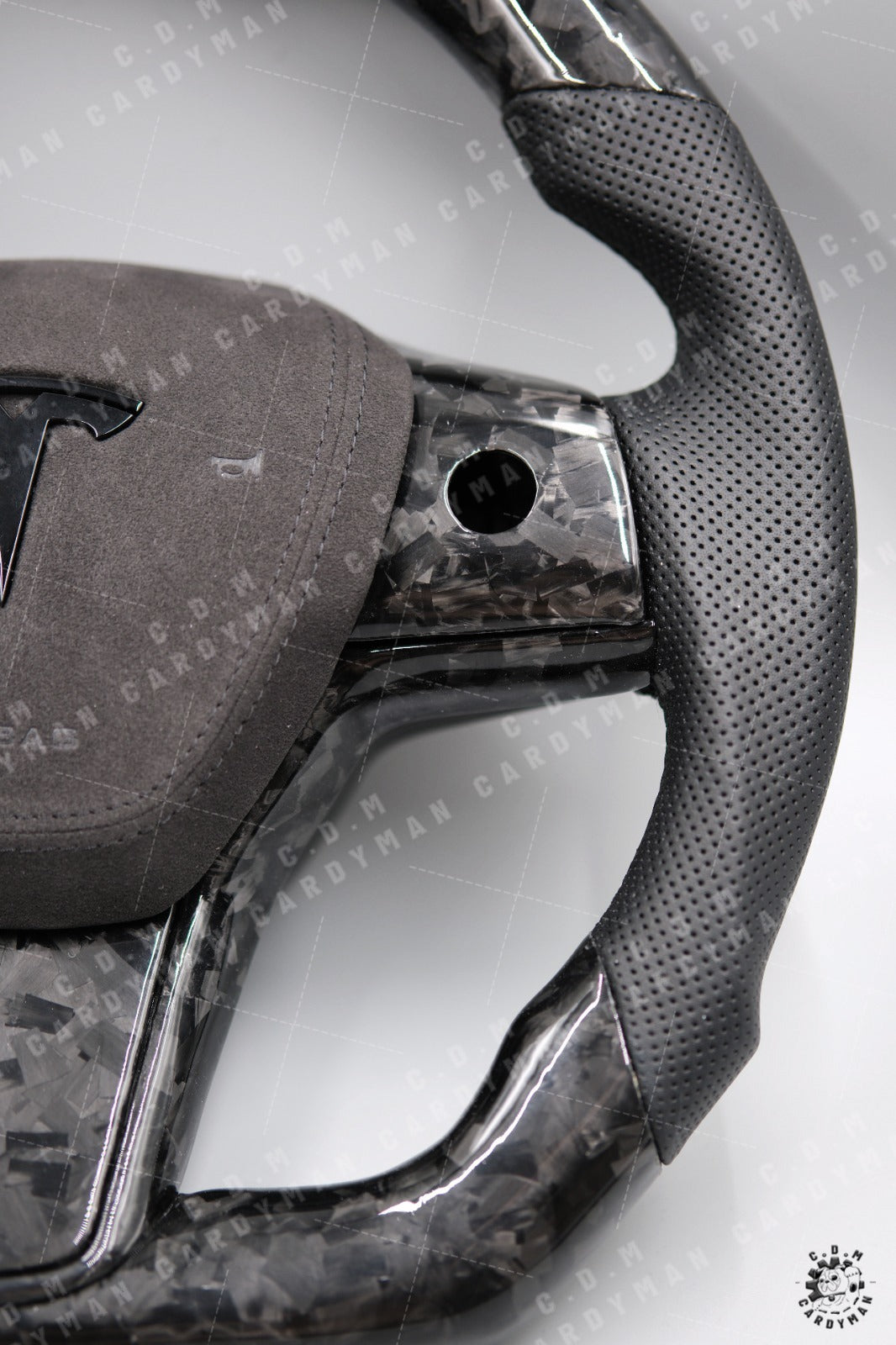 Tesla Model 3/Y/S/X Carbon Fiber Steering Wheel l 日本進口碳纖維軚盤 Leather / Nappa皮