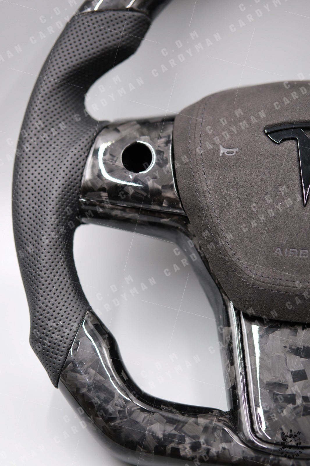 Tesla Model 3/Y/S/X Carbon Fiber Steering Wheel l 日本進口碳纖維軚盤 Leather / Nappa皮