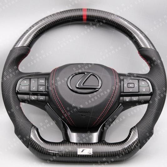 LEXUS TOYOTA RX200t LS460 IS200 ES300 GS250 RX350 IS250 IS300 CT200 Carbon Fiber Steering Wheel l 日本進口碳纖維軚盤 Leather / Nappa皮