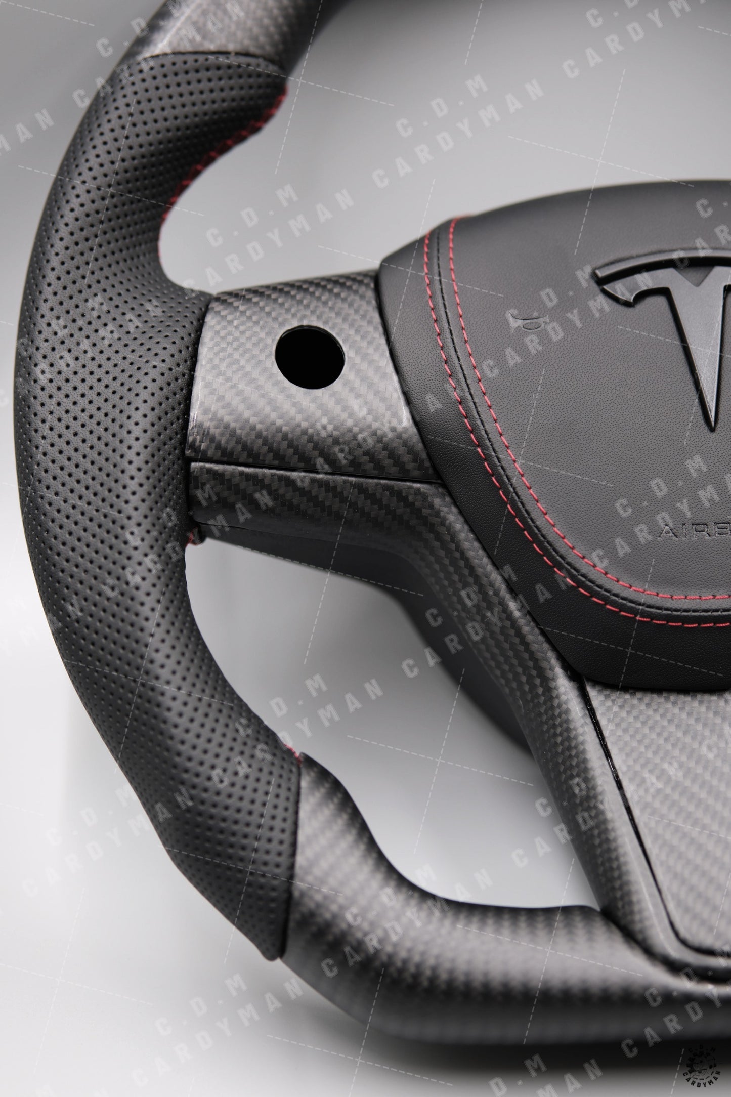 Tesla Model 3/Y/S/X Carbon Fiber Steering Wheel l 日本進口碳纖維軚盤 Leather / Nappa皮