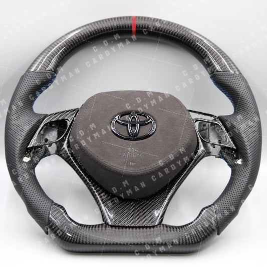 TOYOTA CHR HYBRID 軚盤 改碳纖維 Carbon Fiber Steering Wheels Leather / Nappa皮