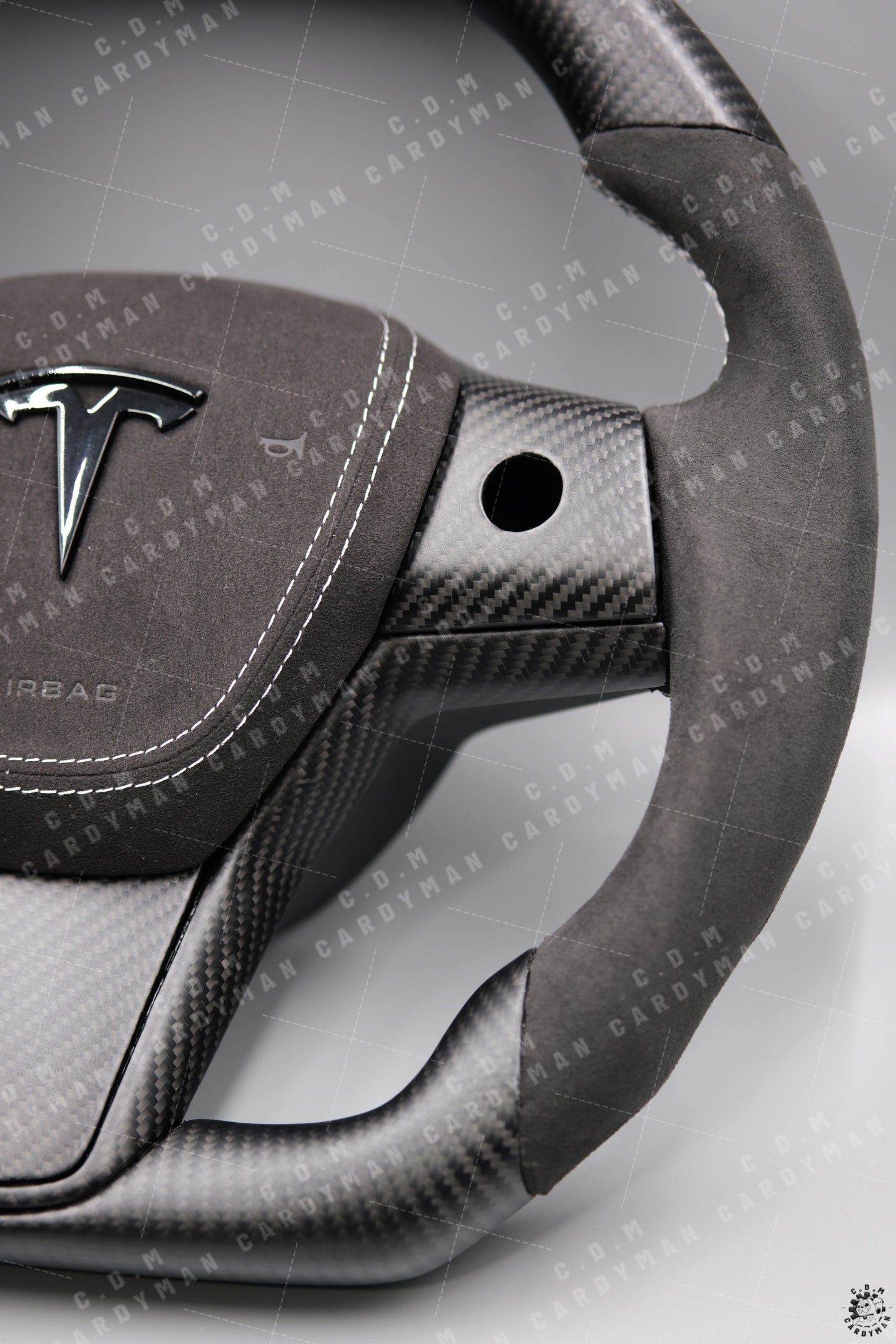 Tesla Model 3/Y/S/X Carbon Fiber Steering Wheel l 日本進口碳纖維軚盤 Leather / Nappa皮